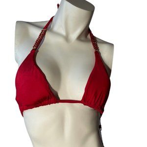 Despi Red Crystal Bikini Top